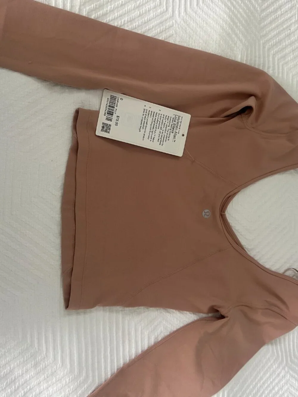 NWT Lululemon Align Long Sleeve Top Size 0 Twilight Rose